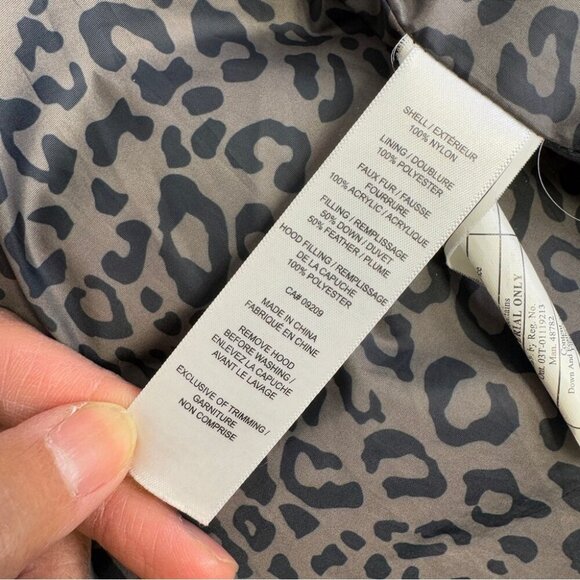 Cleo Navy Blue Long Feather Down Puffer Coat with Faux Fur Hood - Picture 11 of 15